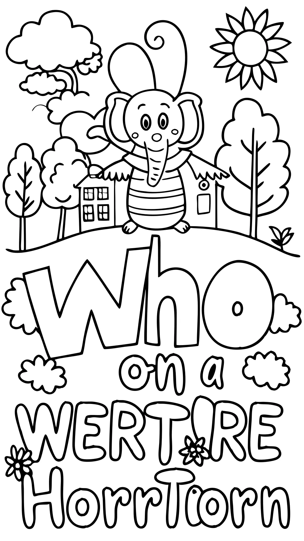 horton hears a who coloring page